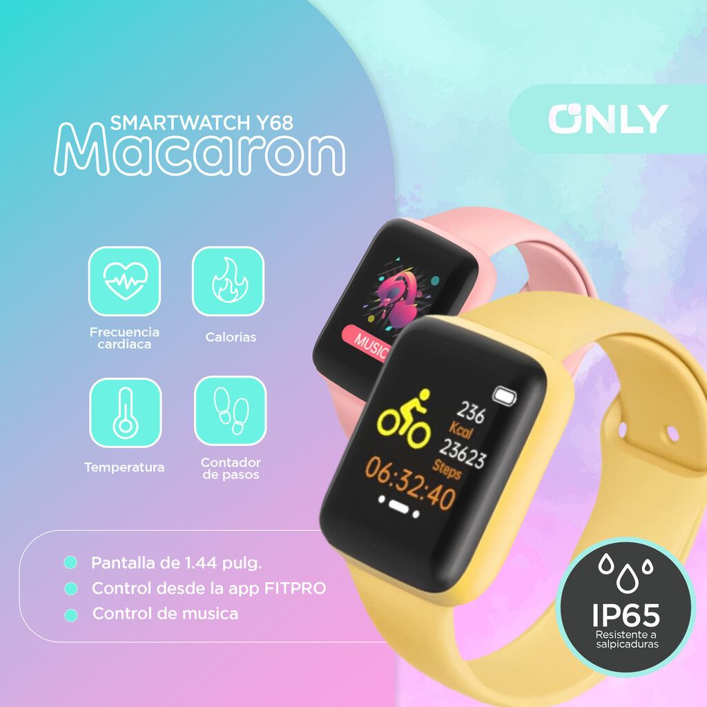 SMART WATCH MODY68 1 44INCH MACARON ONLY ROSA